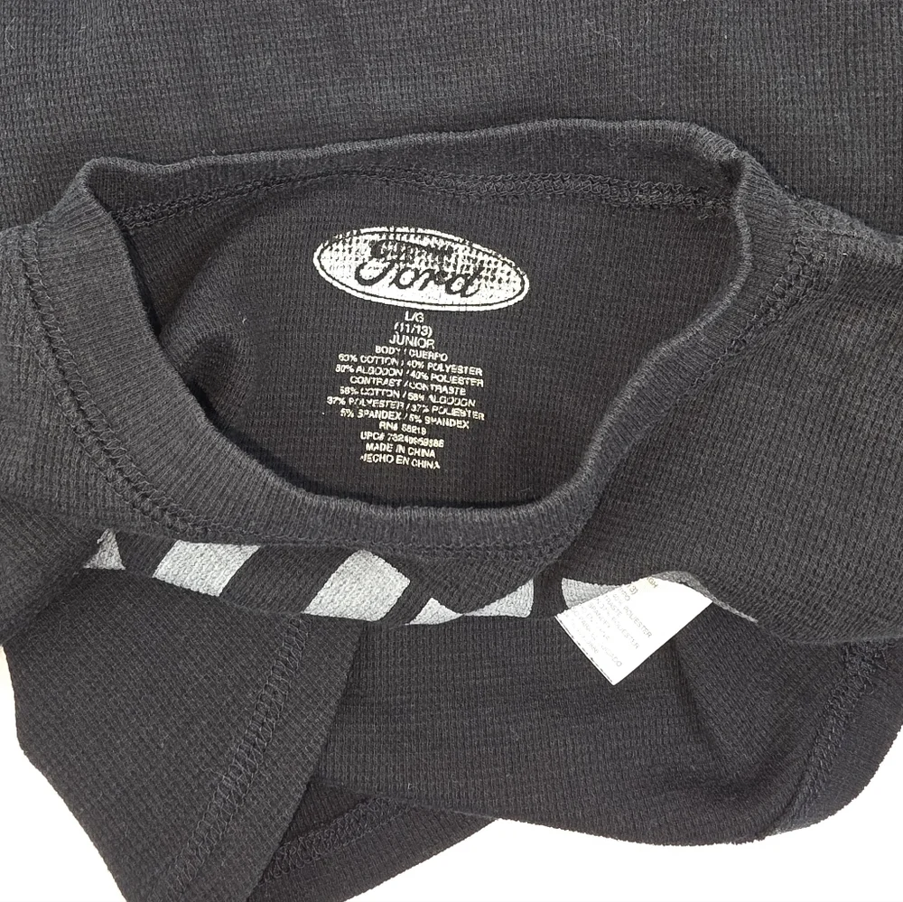 Ford Boy's Black Long Sleeve Tee Gray 